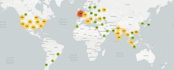 Geolocation of attempts as of 12:34pm Eastern December 15, 2021